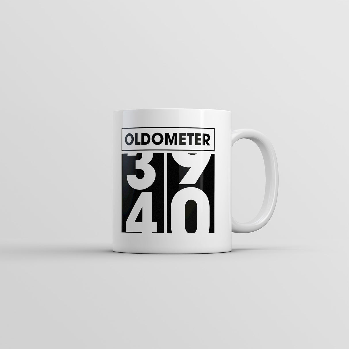 Oldometer 39 to 40 Mug Funny Sarcastic Birthday Graphic Novelty Coffee Cup-11oz