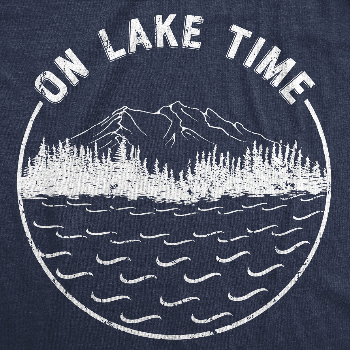 Mens Funny T Shirts On Lake Time Sarcastic Vacation Graphic Novelty Tee for Men