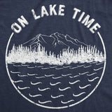 Mens Funny T Shirts On Lake Time Sarcastic Vacation Graphic Novelty Tee for Men