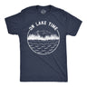 Mens Funny T Shirts On Lake Time Sarcastic Vacation Graphic Novelty Tee for Men