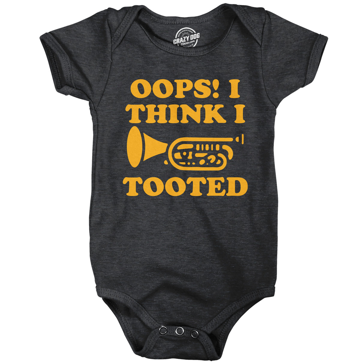 Oops I Think I Tooted Baby Bodysuit Funny Sarcastic Trumpet Graphic Novelty Jumper for Infants