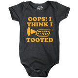 Oops I Think I Tooted Baby Bodysuit Funny Sarcastic Trumpet Graphic Novelty Jumper for Infants
