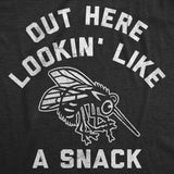 Mens Funny T Shirts Out Here Lookin Like A Snack Sarcastic Mosquito Graphic Novelty Tee for Men