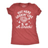 Womens Funny T Shirts Out Here Lookin Like A Snack Sarcastic Valentines Day Graphic Novelty Tee for Ladies
