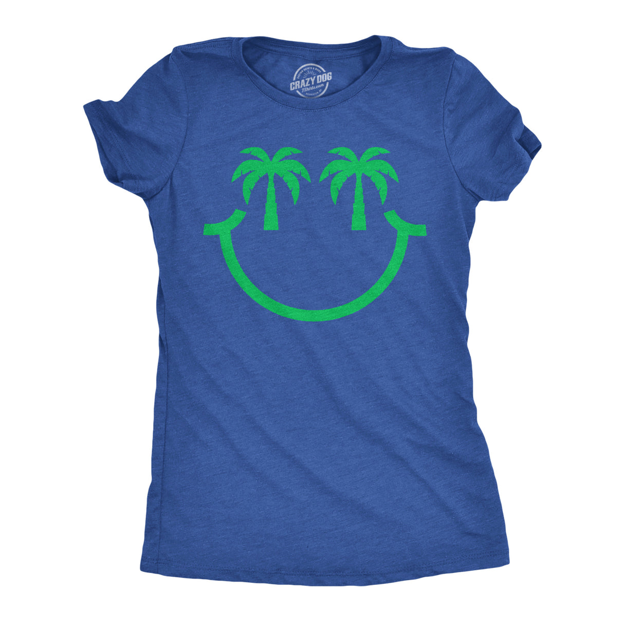 Womens  Funny T Shirts Palm Tree Eyes Smile Sarcastic Vacation Graphic Novelty Tee for Ladies