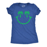 Womens  Funny T Shirts Palm Tree Eyes Smile Sarcastic Vacation Graphic Novelty Tee for Ladies