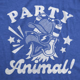 Mens Funny T Shirts Party Animal Bald Eagle Sarcastic Fourth Of July Graphic Novelty Tee for Men