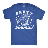 Mens Funny T Shirts Party Animal Bald Eagle Sarcastic Fourth Of July Graphic Novelty Tee for Men