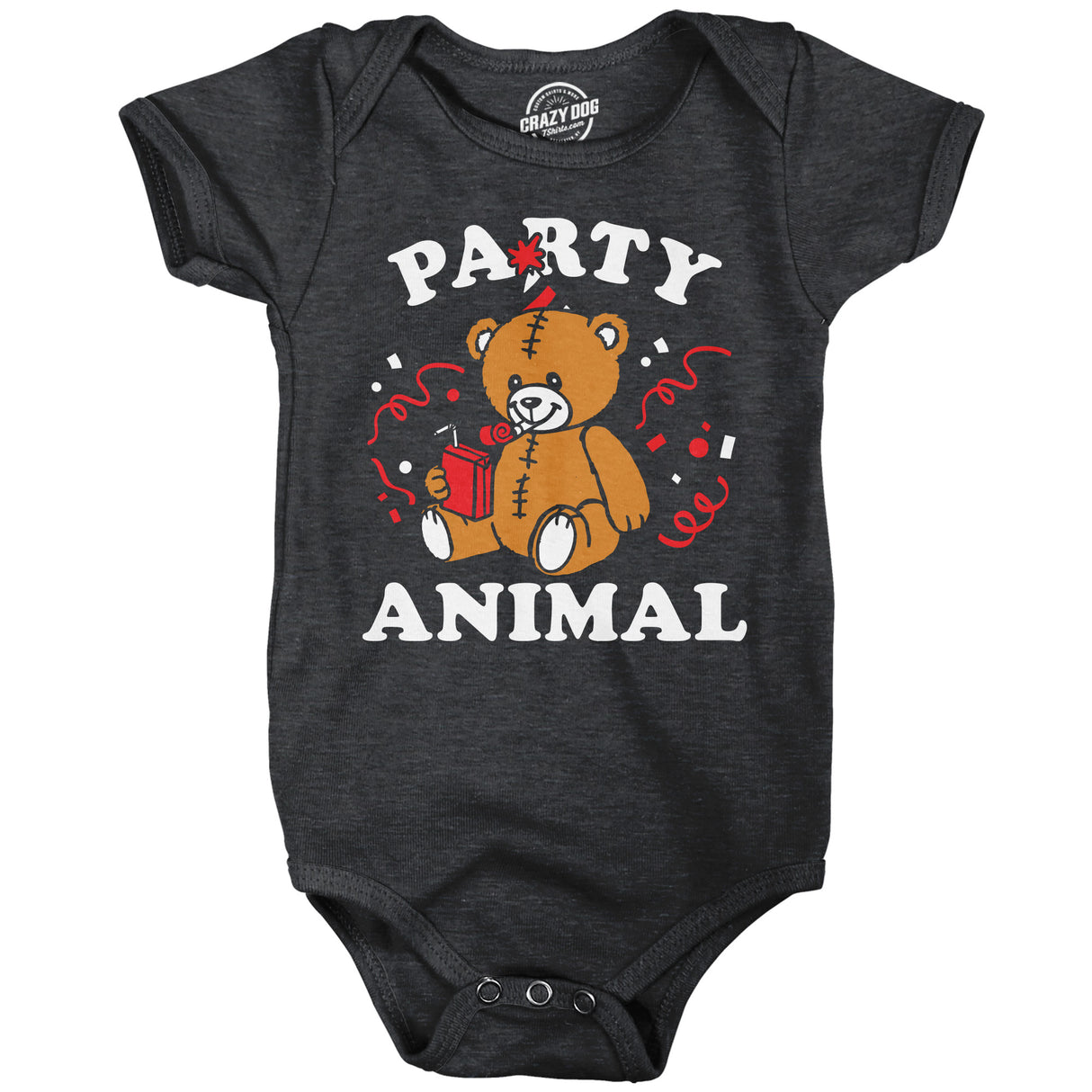 Party Animal Baby Bodysuit Funny Sarcastic Stuffed Animal Graphic Novelty Jumper for Infants
