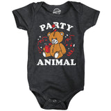 Party Animal Baby Bodysuit Funny Sarcastic Stuffed Animal Graphic Novelty Jumper for Infants