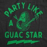 Womens Funny T Shirts Party Like A Guac Star Sarcastic Avocado Graphic Novelty Tee for Ladies