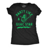Womens Funny T Shirts Party Like A Guac Star Sarcastic Avocado Graphic Novelty Tee for Ladies