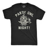 Mens Funny T Shirts Party Owl Night Sarcastic Drinking Graphic Novelty Tee for Men