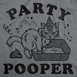 Womens Funny T Shirts Party Pooper Cat Sarcastic Kitten Graphic Novelty Tee for Ladies