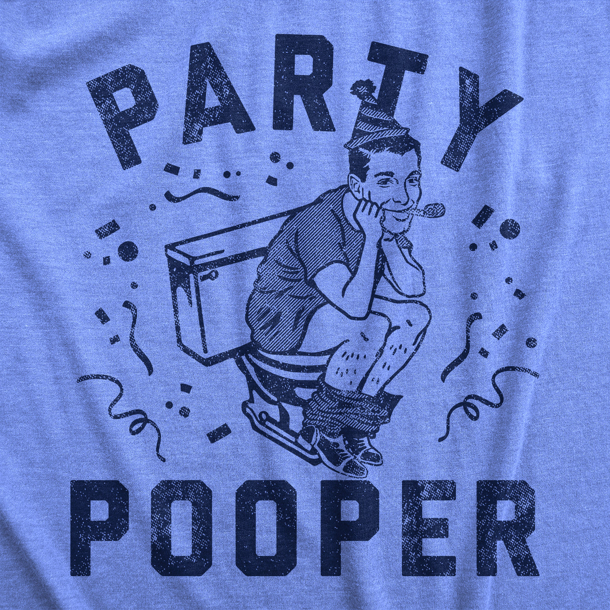 Mens Funny T Shirts Party Pooper Sarcastic Graphic Novelty Tee for Men