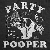 Mens Funny T Shirts Party Pooper Dog Sarcastic Graphic Novelty Tee for Men