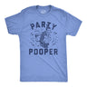 Mens Funny T Shirts Party Pooper Sarcastic Graphic Novelty Tee for Men