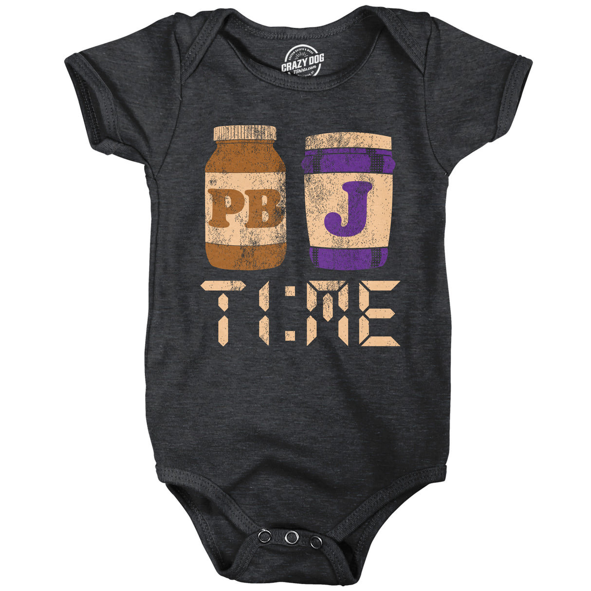 PB&J Time Baby Bodysuit Funny Sarcastic Food Graphic Novelty Jumper For Infants