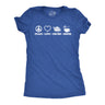 Womens Funny T Shirts Peace Love Cruise Drink Sarcastic Vacation Graphic Novelty Tee for Ladies