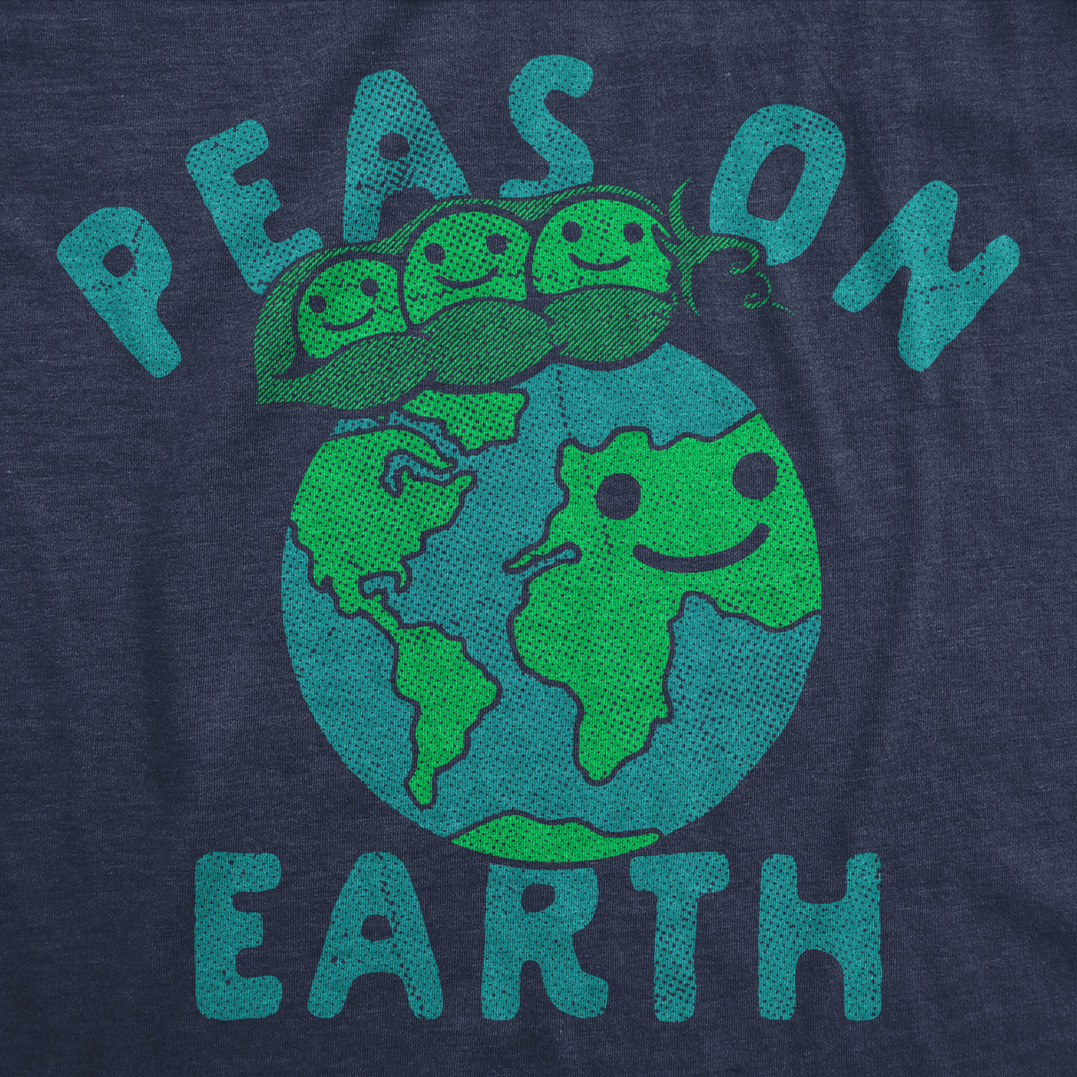 Womens Funny T Shirts Peas On Earth Sarcastic Food Graphic Novelty Tee for Ladies