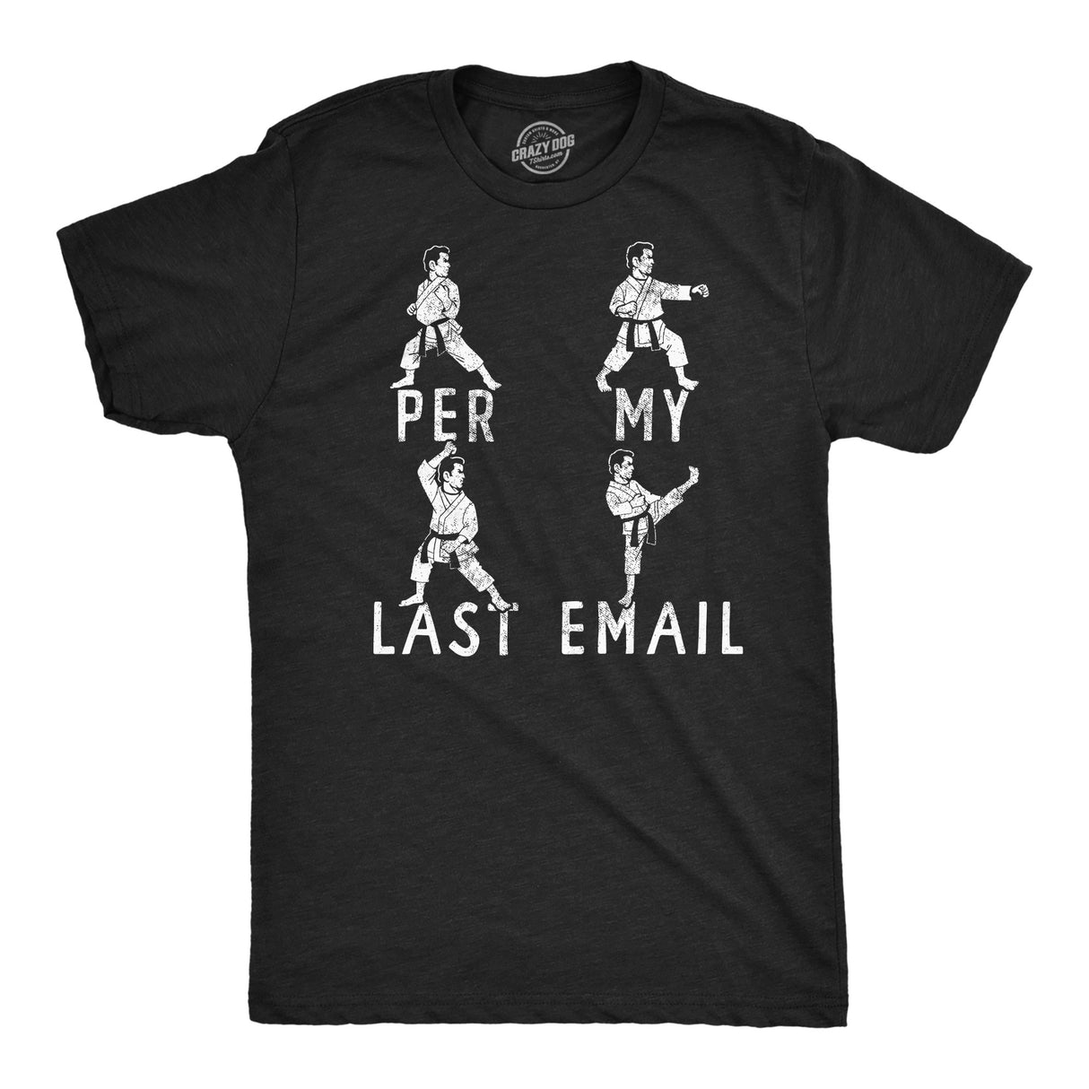 Mens Funny T Shirts Per My Last Email Sarcastic Karate Graphic Novelty Tee for Men
