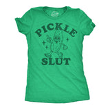 Womens Funny T Shirts Pickle Slut Sarcastic Graphic Novelty Tee for Ladies