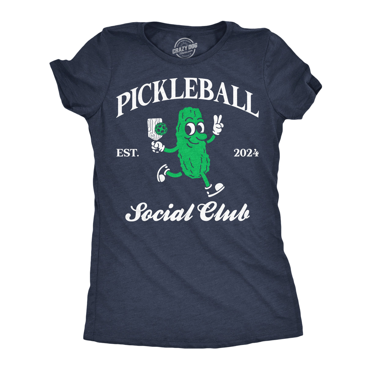 Womens Funny T Shirts Pickleball Social Club Sarcastic Graphic Novelty Tee for Ladies