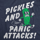 Womens Funny T Shirts Pickles and Panic Attacks Sarcastic Food Graphic Novelty Tee for Ladies