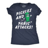 Womens Funny T Shirts Pickles and Panic Attacks Sarcastic Food Graphic Novelty Tee for Ladies