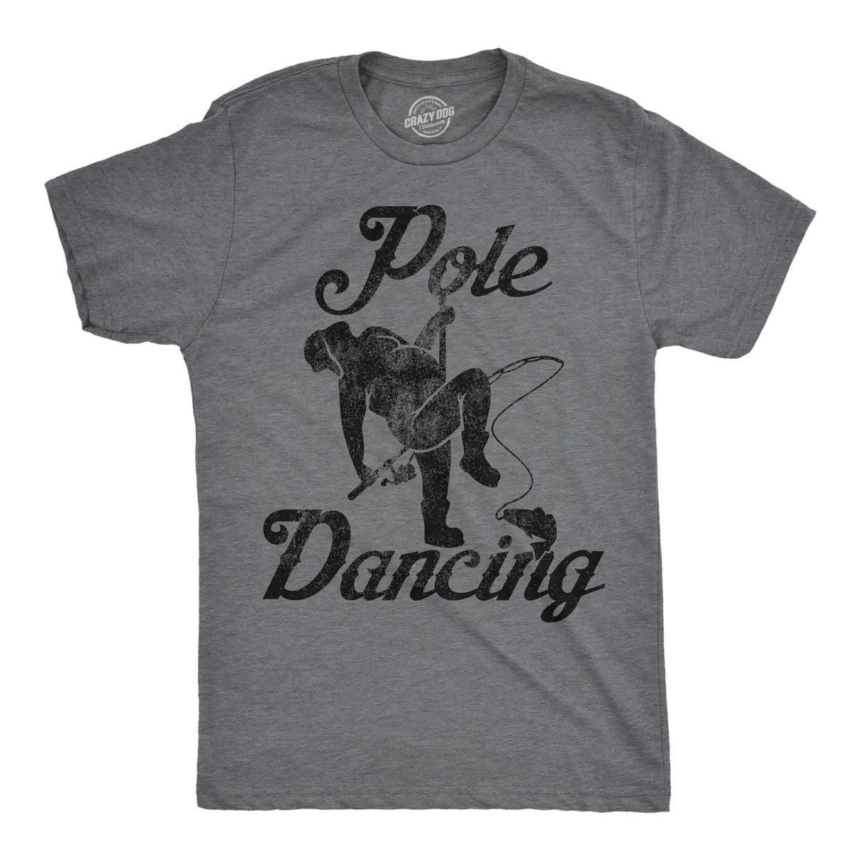 Mens Funny T Shirts Pole Dancing Sarcastic Fishing Graphic Novelty Tee for Men