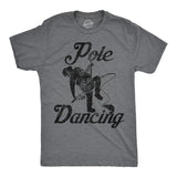 Mens Funny T Shirts Pole Dancing Sarcastic Fishing Graphic Novelty Tee for Men