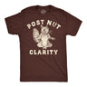 Mens Funny T Shirts Post Nut Clarity Sarcastic Squirrel Graphic Novelty Tee for Men