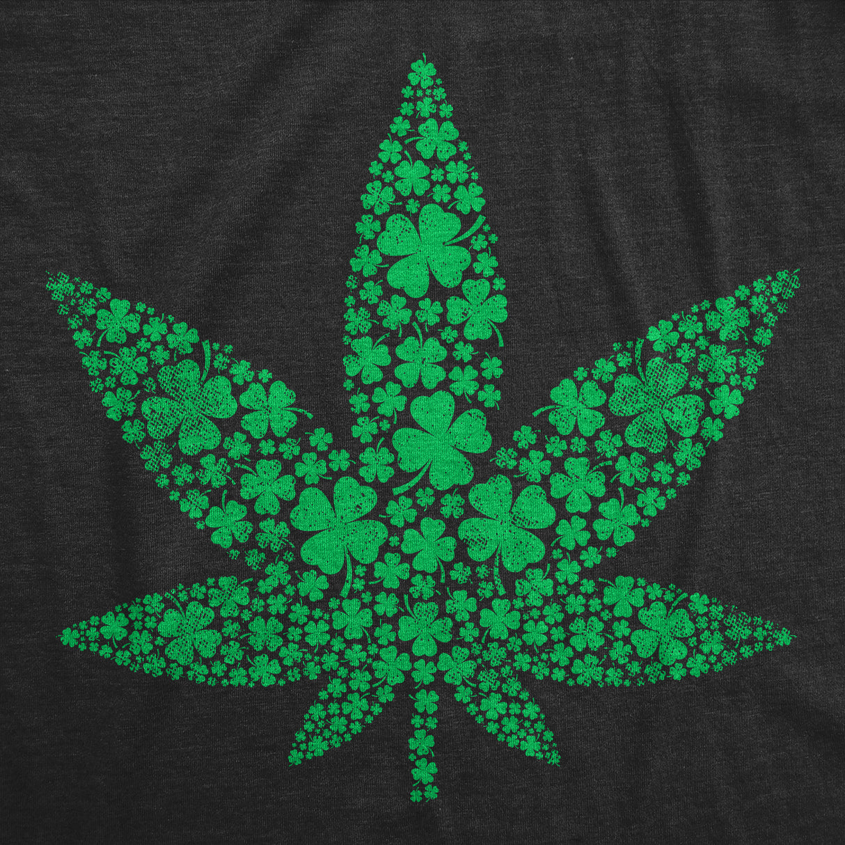 Mens Funny T Shirts Pot Leaf Of Clovers Sarcastic 420 St Patricks Day Graphic Tee for Men