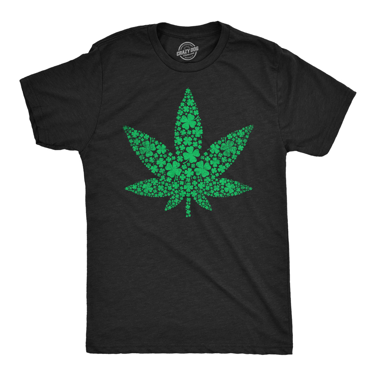 Mens Funny T Shirts Pot Leaf Of Clovers Sarcastic 420 St Patricks Day Graphic Tee for Men