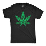 Mens Funny T Shirts Pot Leaf Of Clovers Sarcastic 420 St Patricks Day Graphic Tee for Men