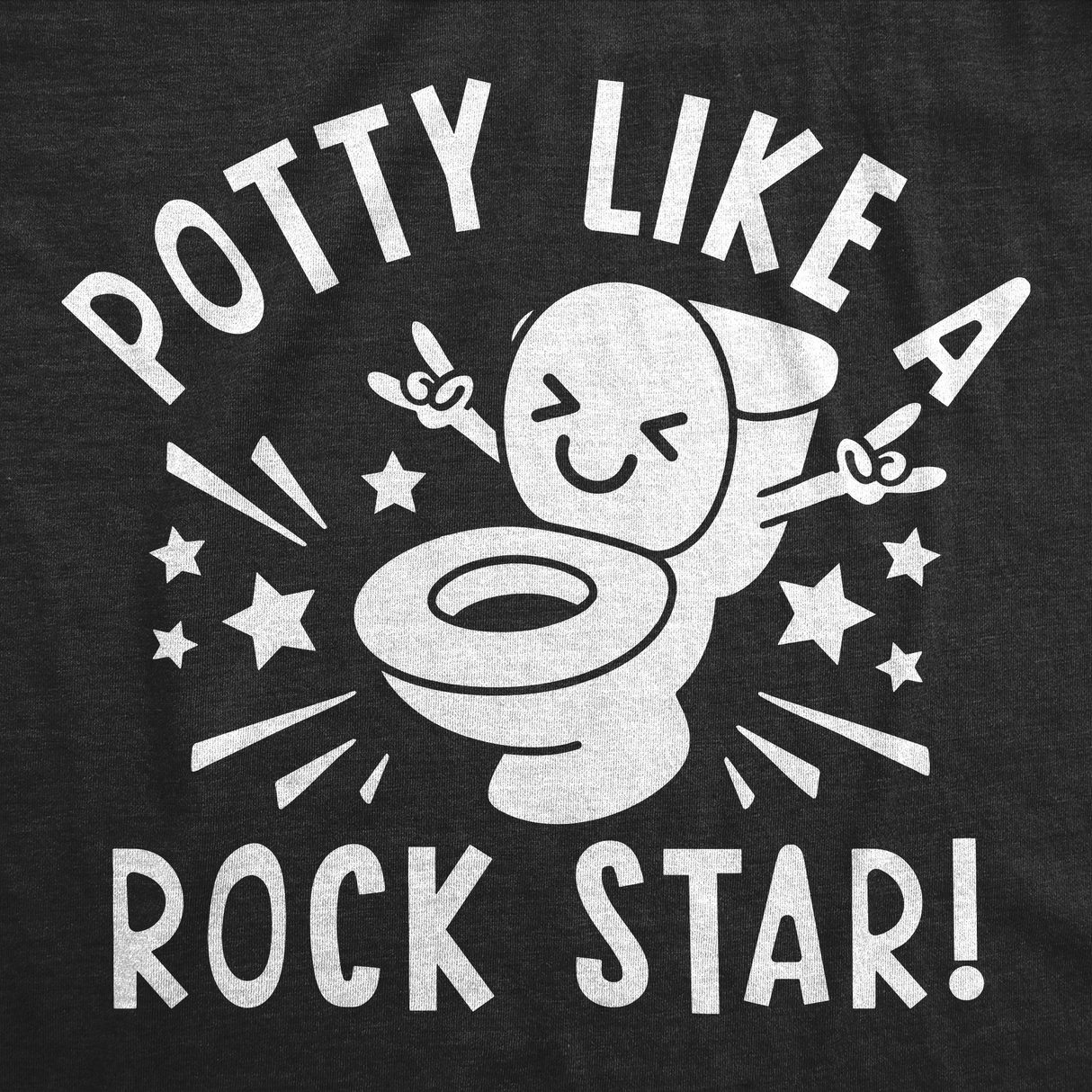Toddler Funny T Shirts Potty Like A Rock Star Sarcastic Toilet Graphic Novelty Tee for Young Kids