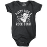 Potty Like A Rock Star Baby Bodysuit Funny Sarcastic Toilet Graphic Novelty Jumper for Infants