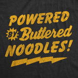 Youth Funny T Shirts Powered By Butter Noodles Sarcastic Food Graphic Novelty Tee for Kids