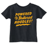 Toddler Funny T Shirts Powered By Butter Noodles Sarcastic Food Graphic Novelty Tee for Young Kids