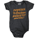 Powered By Chicken Nuggets Baby Bodysuit Funny Sarcastic Food Graphic Novelty Jumper for Infants