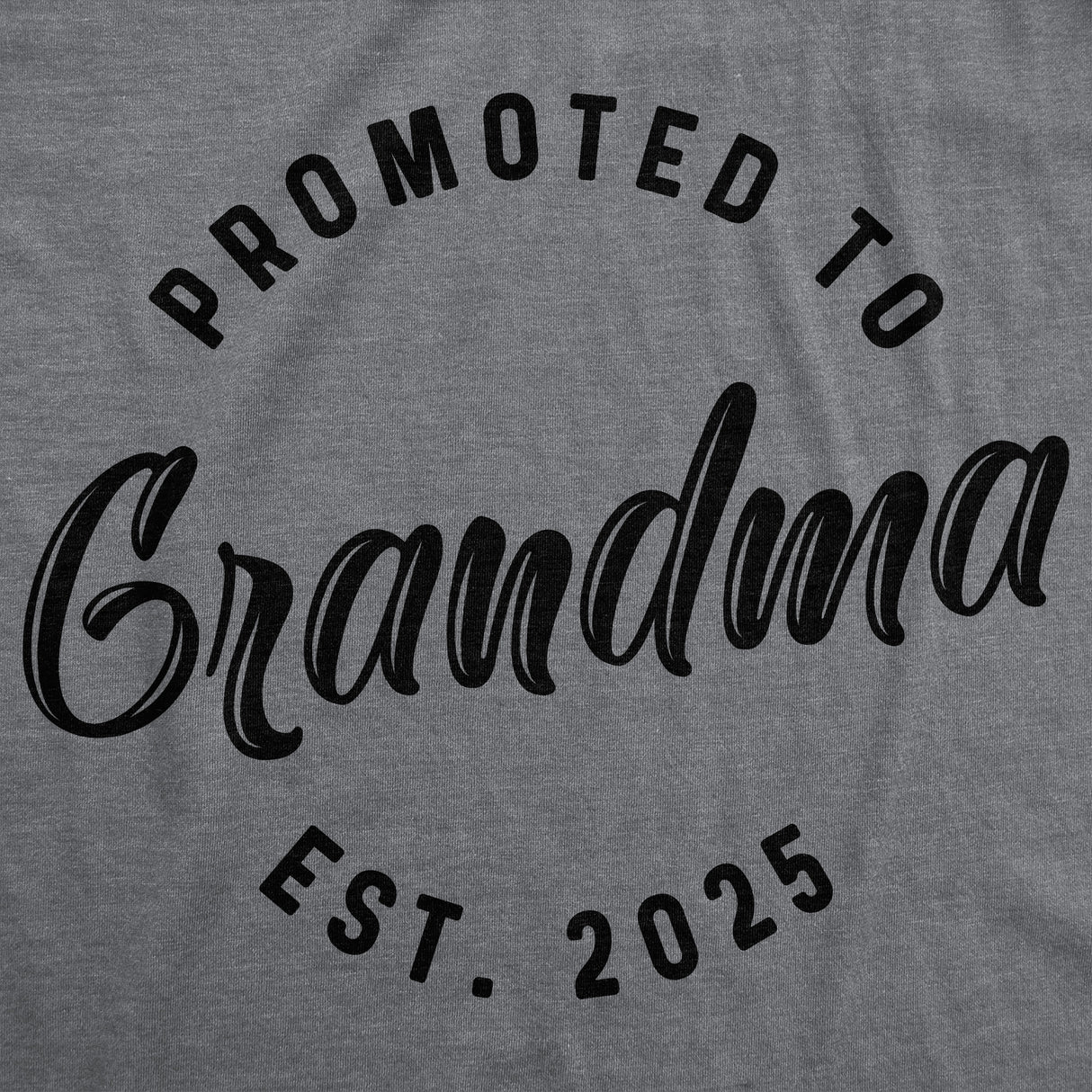 Womens Funny T Shirts Promoted To Grandma 2025 Sarcastic Family New Baby Graphic Tee For Ladies