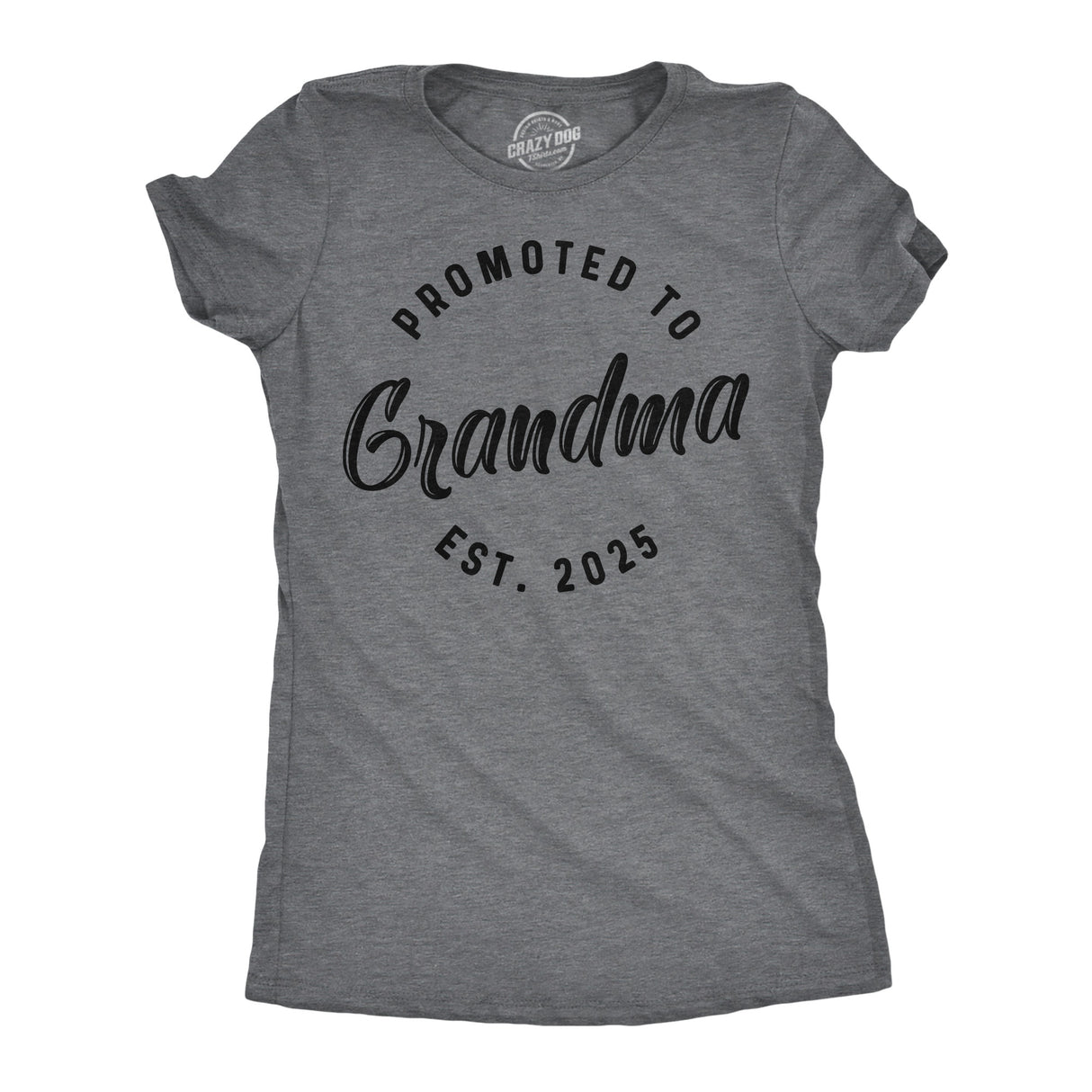 Womens Funny T Shirts Promoted To Grandma 2025 Sarcastic Family New Baby Graphic Tee For Ladies