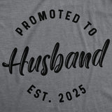 Mens Funny T Shirts Promoted To Husband 2025 Sarcastic Family Marriage Graphic Tee For Men