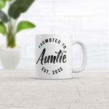 Promoted to Auntie 2025 Mug Funny Sarcastic Family New Baby Graphic Novelty Coffee Cup-11oz