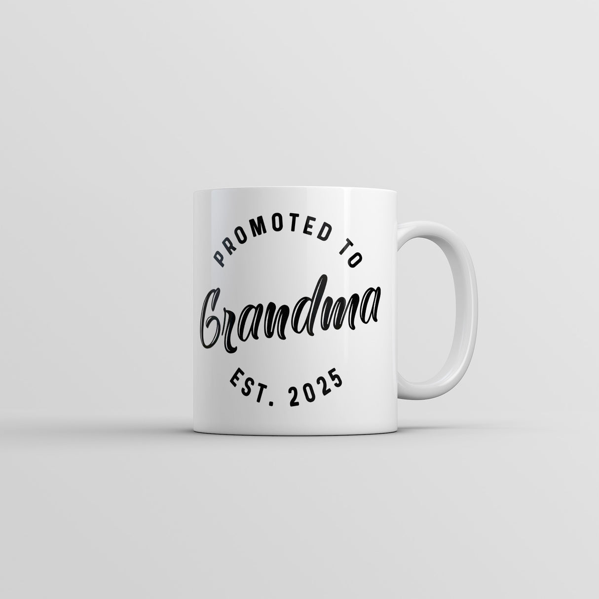Promoted to Grandma 2025 Mug Funny Sarcastic Family New Baby Graphic Novelty Coffee Cup-11oz