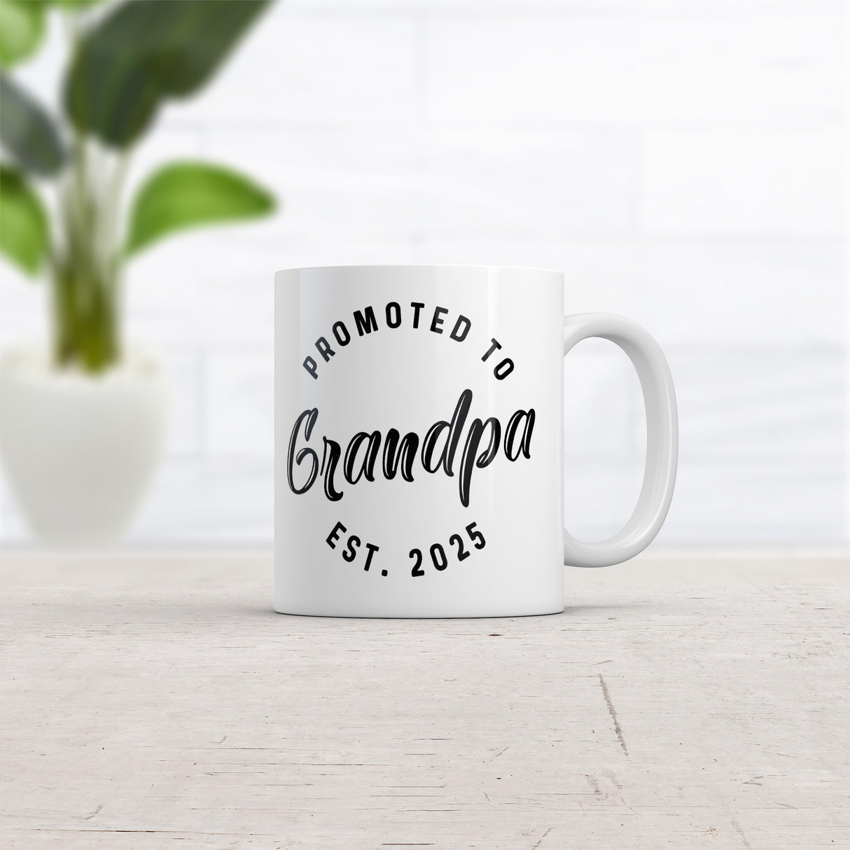 Promoted to Grandpa 2025 Mug Funny Sarcastic Family New Baby Graphic Novelty Coffee Cup-11oz