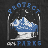 Mens Funny T Shirts Protect Our Parks Sarcastic Nature Graphic Novelty Tee for Men