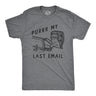 Mens Funny T Shirts Purrr My Last Email Sarcastic Kitten Graphic Novelty Work Tee for Men
