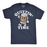 Mens Funny T Shirts Quittin Time Sarcastic Beer Drinking Graphic Novelty Tee for Men