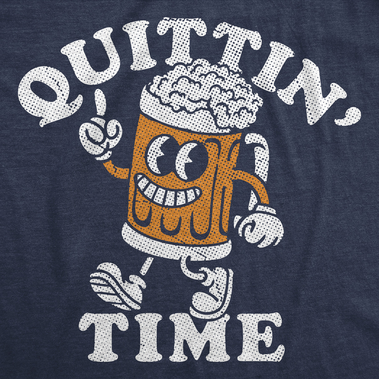 Mens Funny T Shirts Quittin Time Sarcastic Beer Drinking Graphic Novelty Tee for Men
